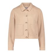 Imitatiebont Lange Mouw Jas Betty & Co , Beige , Dames