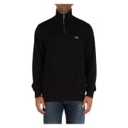 Klassieke Fit Katoenen Sweatshirt met Voorlogo Patch Lacoste , Black ,...