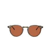 Ovale Acetaat Zonnebril Roodbruin Oliver Peoples , Brown , Unisex