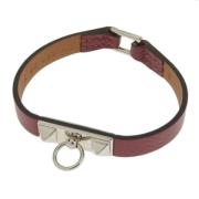 Pre-owned Leather bracelets Hermès Vintage , Red , Dames