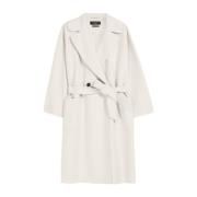 Belted Coats Max Mara Weekend , White , Dames