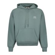 Signature Hoodie Groen Biologisch Katoen Ami Paris , Green , Heren