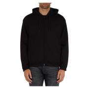 Omkeerbare Katoen Technische Stof Hoodie Emporio Armani , Black , Here...