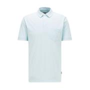 Regular Fit Katoen Mesh Polo Shirt Hugo Boss , Blue , Heren