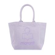 Geborduurde Canvas Tote Bag Isabel Marant , Purple , Dames