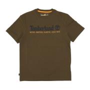 Donkergroen heren T-shirt Timberland , Green , Heren