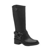 Stijlvolle hoge laarzen voor vrouwen Tamaris , Black , Dames