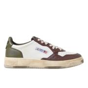 Vintage Bicolor Leren Sneakers Autry , Multicolor , Dames