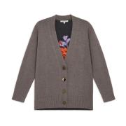 Stijlvolle Cardigan voor Vrouwen Maliparmi , Gray , Dames