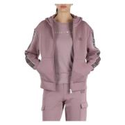 Katoenmix Hoodie Natural Ventus 7 Emporio Armani EA7 , Pink , Dames