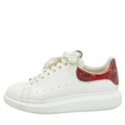 Pre-owned Leather sneakers Alexander McQueen Pre-owned , White , Heren