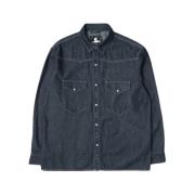 R-Westerse denim shirt Edwin , Blue , Heren