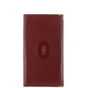 Pre-owned Leather wallets Cartier Vintage , Red , Dames