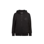 Katoenen Hoodie met Rits en Zakken Ermanno Scervino , Black , Heren