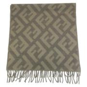 Pre-owned Canvas scarves Fendi Vintage , Gray , Dames