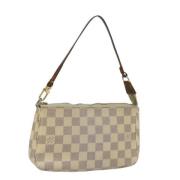 Pre-owned Canvas pouches Louis Vuitton Vintage , White , Dames