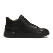 Minimalistische heren sneakers van glad leer Kazar , Black , Heren