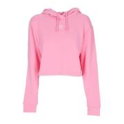 Glow Pink Crop Hoodie Essentials Adidas , Pink , Dames