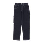 Denim Rinsed Heren Jeans Dickies , Blue , Heren