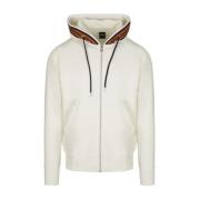 Witte Hoodie met Rits Hugo Boss , White , Heren