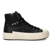 Zwarte Haute Tennis Sneakers voor Vrouwen Philippe Model , Black , Dam...