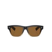 Sixties Sun Vierkante Zonnebril Bruin Oliver Peoples , Black , Heren