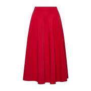 Gedrukte Technische Cady Midi Rok Maliparmi , Red , Dames