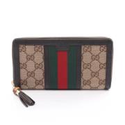 Pre-owned Leather wallets Gucci Vintage , Beige , Dames