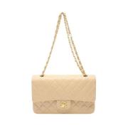 Pre-owned Leather chanel-bags Chanel Vintage , Beige , Dames