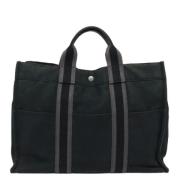 Pre-owned Canvas totes Hermès Vintage , Black , Dames