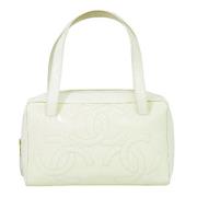 Pre-owned Leather chanel-bags Chanel Vintage , White , Dames