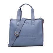 Ecoleather Avion Blue Tas met Handvatten V73 , Blue , Dames