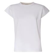 Witte Katoenen Ronde Kraag T-shirts Magda Butrym , White , Dames