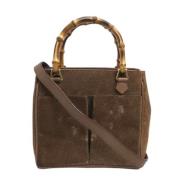 Pre-owned Suede gucci-bags Gucci Vintage , Brown , Dames