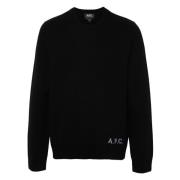 Stijlvol Zwart Kleding Pull Edward Noir A.p.c. , Black , Heren