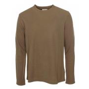 Wafel Gebreid Longsleeve Shirt Nn07 , Brown , Heren