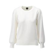 Stijlvolle Pullover O-Hals Trui K-Design , Beige , Dames