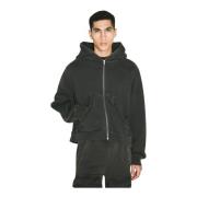 Gewassen Afwerking Rits Hoodie Entire Studios , Black , Heren