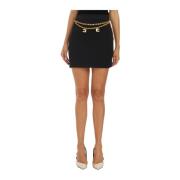 Stijlvolle Mini Rok met Riem Elisabetta Franchi , Black , Dames