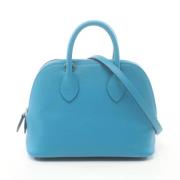 Pre-owned Leather handbags Hermès Vintage , Blue , Dames