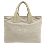 Pre-owned Canvas prada-bags Prada Vintage , Gray , Dames