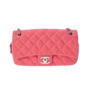 Pre-owned Leather chanel-bags Chanel Vintage , Pink , Dames