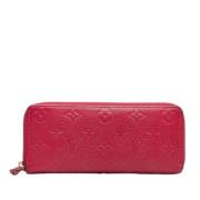 Pre-owned Leather wallets Louis Vuitton Vintage , Pink , Dames