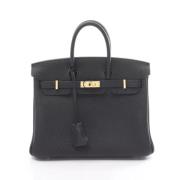 Pre-owned Leather handbags Hermès Vintage , Black , Dames