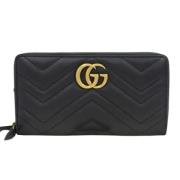 Pre-owned Leather wallets Gucci Vintage , Black , Dames