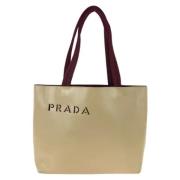 Pre-owned Leather totes Prada Vintage , Beige , Dames