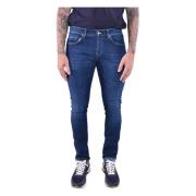 Skinny Fit Lage Taille Jeans Dondup , Blue , Heren