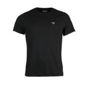 Essentiële Sportieve T-shirt in Zwart Barbour , Black , Heren