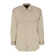 Khaki Werkoverhemd met Lange Mouwen Dickies , Beige , Heren