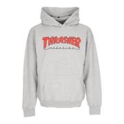 Hoodie Light Steel/Rood Thrasher , Gray , Heren